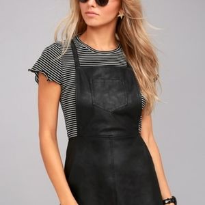 JACK by BB Dakota Black Vegan Pinafore dress Size 4